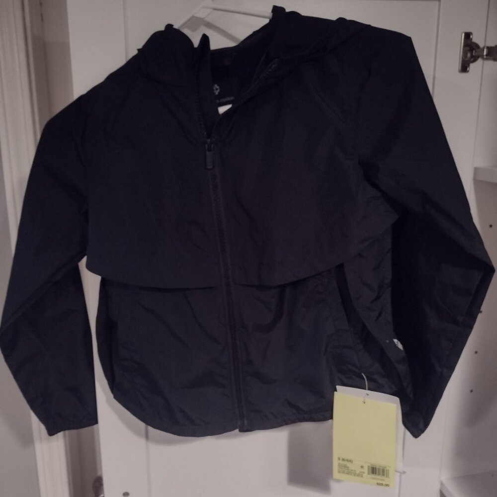 All in motion kids size 6/6x black windbreaker new with tags